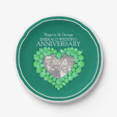 エメラルドアニバーサリーフォトハート紙プレート ペーパープレート (正面)