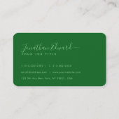 エメラルドアメリカンバルドイーグル抽象芸術モノグラム 名刺 (裏面)