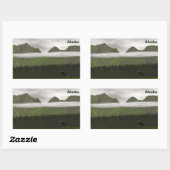 エメラルドアラスカ 長方形シール (シート)