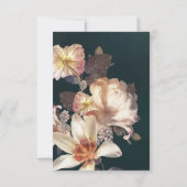 エメラルドアンティークヴィンテージウェディングエンクロージャカード 出欠カード (裏面)