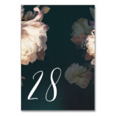 エメラルドアンティークヴィンテージウェディングテーブル番号 テーブルナンバー (正面)