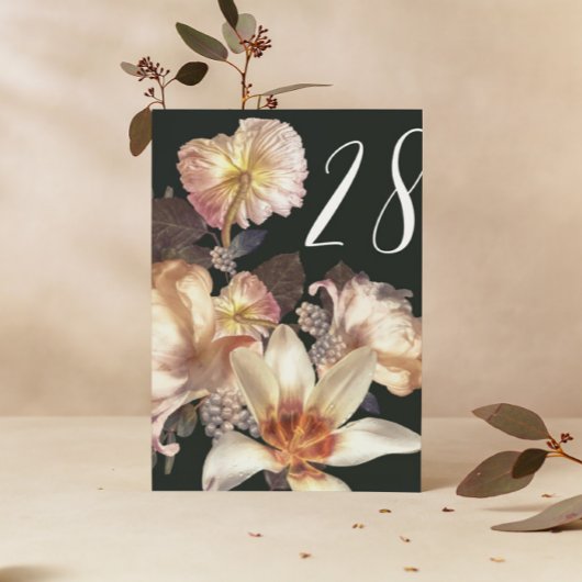 エメラルドアンティークヴィンテージウェディングテーブル番号 テーブルナンバー