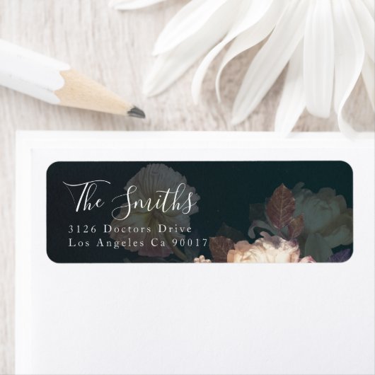 エメラルドアンティークヴィンテージウェディング差出人住所 ラベル (インサイチュ)