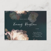 エメラルドアンティークヴィンテージウェディング披露宴カード エンクロージャーカード (正面)