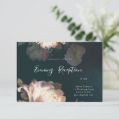 エメラルドアンティークヴィンテージウェディング披露宴カード エンクロージャーカード (スタンド正面)