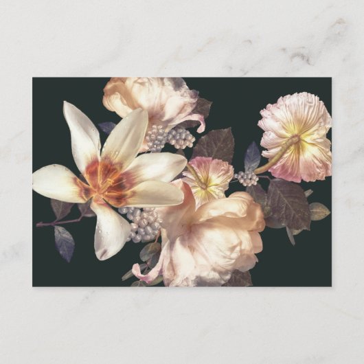 エメラルドアンティークヴィンテージウェディング披露宴カード エンクロージャーカード (裏面)