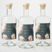 エメラルドアンティークヴィンテージウェディング リキュールボトルラベル (ボトル)