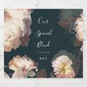 エメラルドアンティークヴィンテージウェディング リキュールボトルラベル (シングルラベル)