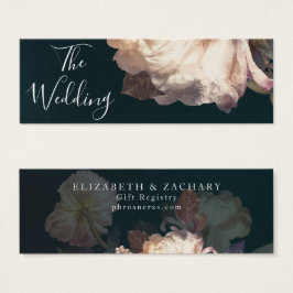 エメラルドアンティークヴィンテージギフトレジストリ挿入カード