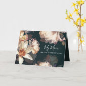 エメラルドアンティークヴィンテージ母の日写真 カード (黄色い花)