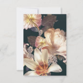 エメラルドアンティークヴィンテージRSVP応答カード 出欠カード (裏面)