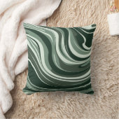 エメラルドウェーブズ抽象デザイン クッション (ブランケット)