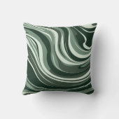 エメラルドウェーブズ抽象デザイン クッション (裏面)