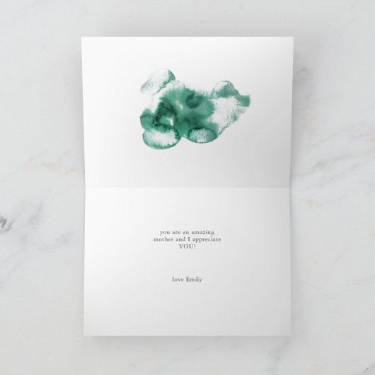 エメラルドウォーターのお母さんのデイカード カード (内部)