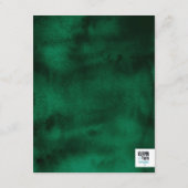エメラルドウォーターの金ゴールド付きカラー エンクロージャーカード (裏面)