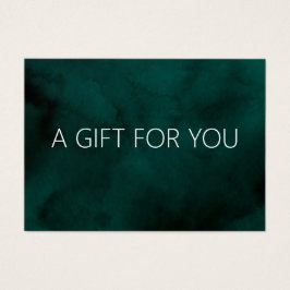 エメラルドウォーターカラーモノグラムギフトカード – カスタム