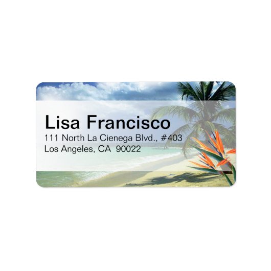 エメラルドウォーターズトロピカルビーチハワイジャマイカ ラベル (正面)