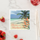 エメラルドウォーターズトロピカルビーチ結婚式 スタンダードカクテルナプキン (インサイチュ)