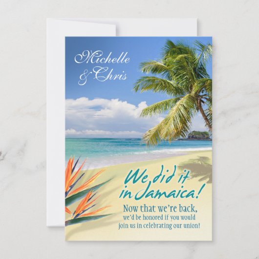 エメラルドウォーターズ披露宴カード（ジャマイカ） 招待状 (正面)