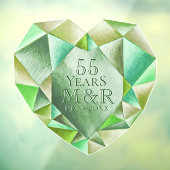 エメラルドウォーターハート結婚55周年 ウィンドウサイン (シート3)