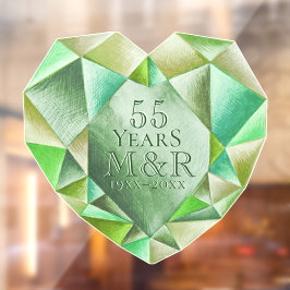 エメラルドウォーターハート結婚55周年 ウィンドウサイン