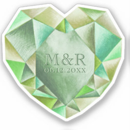 エメラルドウォーターハート結婚55周年 シール