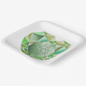 エメラルドウォーターハート結婚55周年 ペーパープレート (傾斜あり)