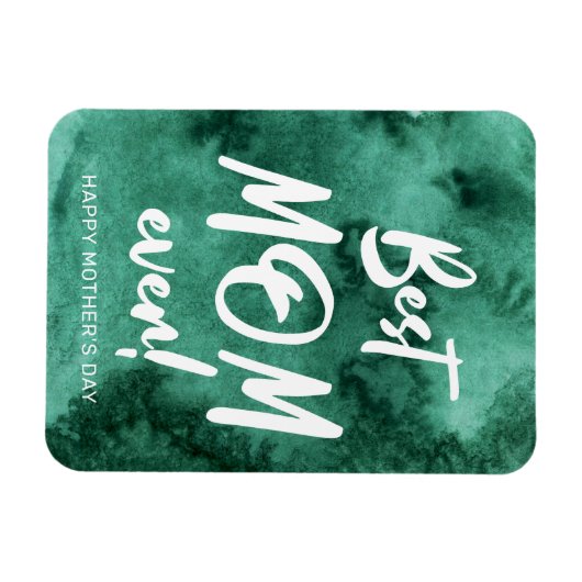 エメラルドウォーター最高のカラースプラッシュ母の日 マグネット (横)