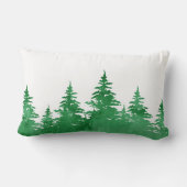 エメラルドウオーターカラーエバーグリーンツリー ランバークッション (裏面)