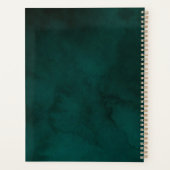 エメラルドウオーターカラーモノグラム名 プランナー手帳 (裏面)