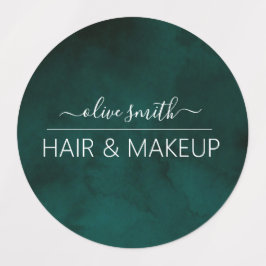 エメラルドウオーターカラーモノグラム名 ラベル