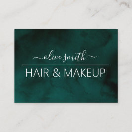 エメラルドウオーターカラーモノグラム名 名刺