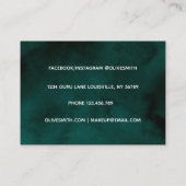 エメラルドウオーターカラーモノグラム名 名刺 (裏面)