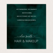 エメラルドウオーターカラーモノグラム名 名刺 (外部フラット)