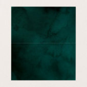 エメラルドウオーターカラーモノグラム名 名刺 (内部フラット)