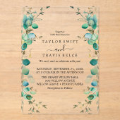 エメラルドウッドランドアクリル結婚式招待状 アクリル招待状 (正面)