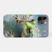 「エメラルドエッセンス:フラクタルアートのグリーンカエル」 Case-Mate iPhoneケース (裏面(横))