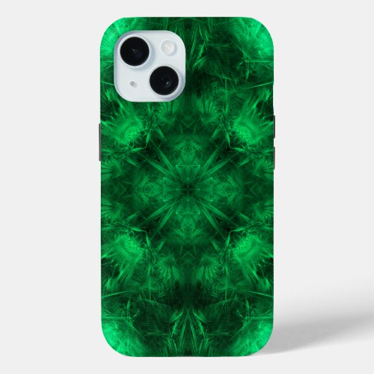 エメラルドエネルギーマンダラフラクタルアート Case-Mate iPhoneケース (裏面)