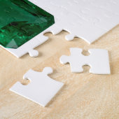 エメラルドエメラルドカットグリーンジェムストーンウィンターパズル ジグソーパズル (側面)