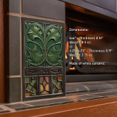 エメラルドエレガンスアールヌーボーセラミックタイル タイル