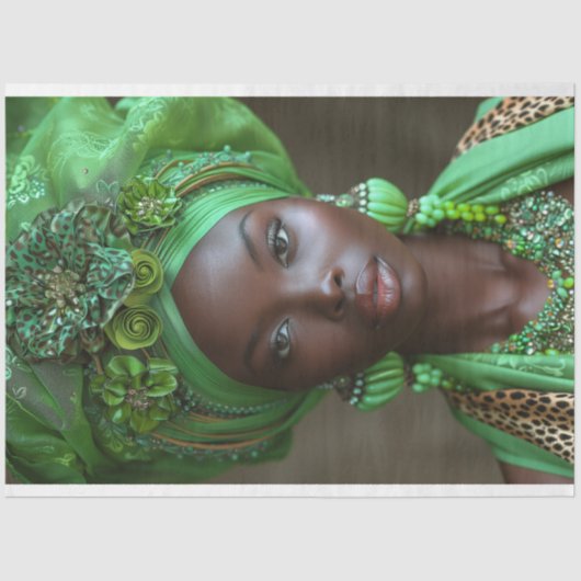 エメラルドエレガンスグリーンフローラヘアドスデクページ 薄葉紙 (正面)