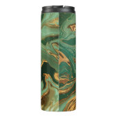 エメラルドエレガンス：金ゴールドマーブルラグジュアリー タンブラー (裏面)