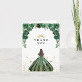 エメラルドエレガントキンセアニラフローラホイルフェイクス サンキューカード (正面)