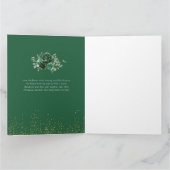 エメラルドエレガントキンセアニラフローラホイルフェイクス サンキューカード (内部)