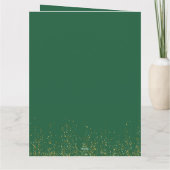 エメラルドエレガントキンセアニラフローラホイルフェイクス サンキューカード (裏面)