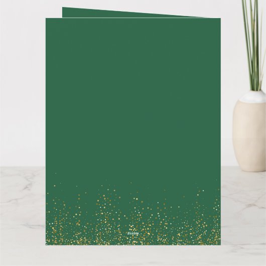 エメラルドエレガントキンセアニラフローラホイルフェイクス サンキューカード (裏面)