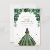 エメラルドエレガントキンセアニラフローラホイルフェイクス サンキューカード (正面)