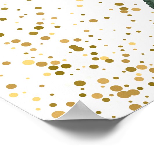 エメラルドエレガントキンセアニラフローラホイルフェイクス ポスター (角)