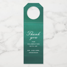 エメラルドエレガントグシンプルリー結婚ング感謝してい・ユーズ ボトルネックタグ