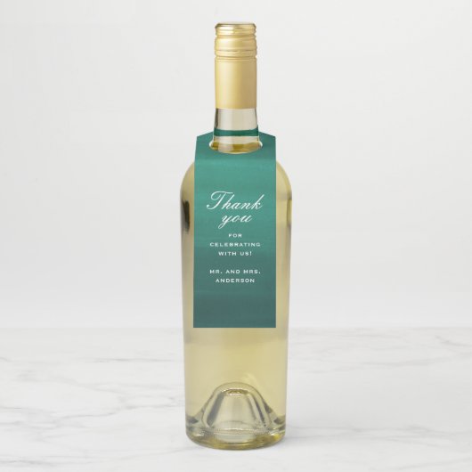 エメラルドエレガントグシンプルリー結婚ング感謝してい・ユーズ ボトルネックタグ (ボトル)